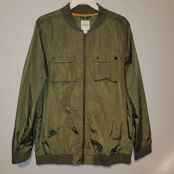Cat & Jack Olive Utility Bomber Jacket XXL 18 NWT Unisex Kids - Picture 3 of 4